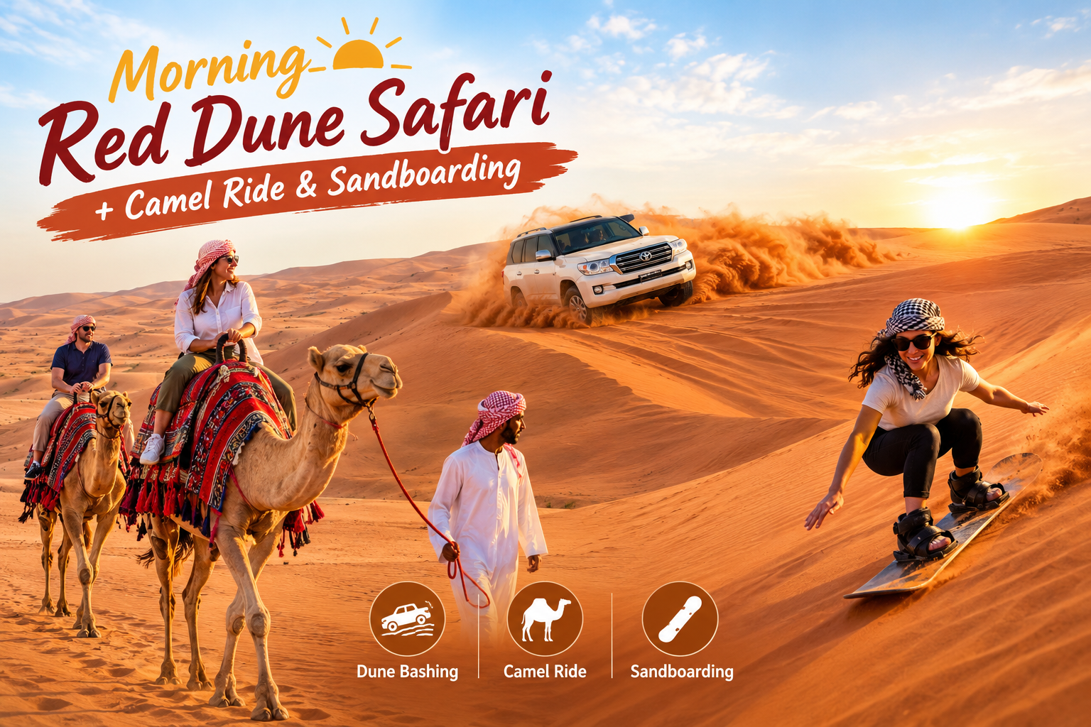 Morning Desert Safari with Dune Buggy in Dubai desert